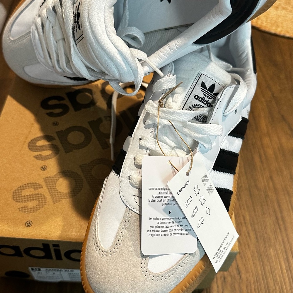 Adidas Sambas White and Black